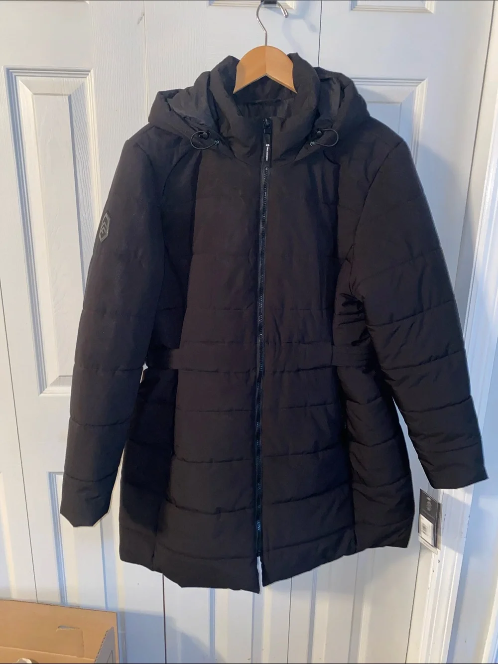 Free Country Women's Black Hooded Puffer Coat XL